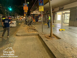 מכירה והתקנה גדר זמנית סטנדרט לרכבת הקלה בתל אביב, רחוב אבן גביראול - תמונה: 1