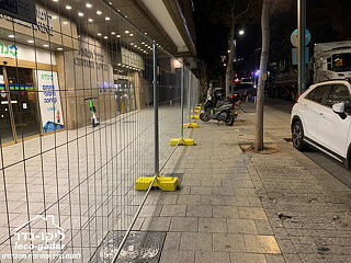 מכירה והתקנה גדר זמנית סטנדרט לרכבת הקלה בתל אביב, רחוב אבן גביראול - תמונה: 5