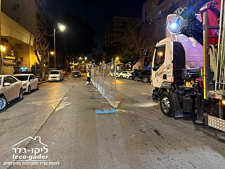 ביצוע עבודת לילה בחולון, מכירה 805 מ׳ גדר זמנית - ייצור ליקו גדר - תמונה: 3