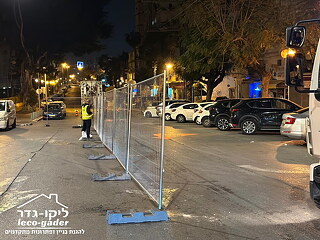 ביצוע עבודת לילה בחולון, מכירה 805 מ׳ גדר זמנית - ייצור ליקו גדר - תמונה: 4